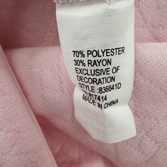 Miss Elaine Zip Robe XL Pink Floral Embroidered Dressing Gown Cottage‎ Fleece - Picture 7 of 10